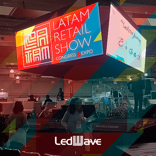 Parceira oficial de painéis de LED, LedWave participa da Latam Retail Show 2018